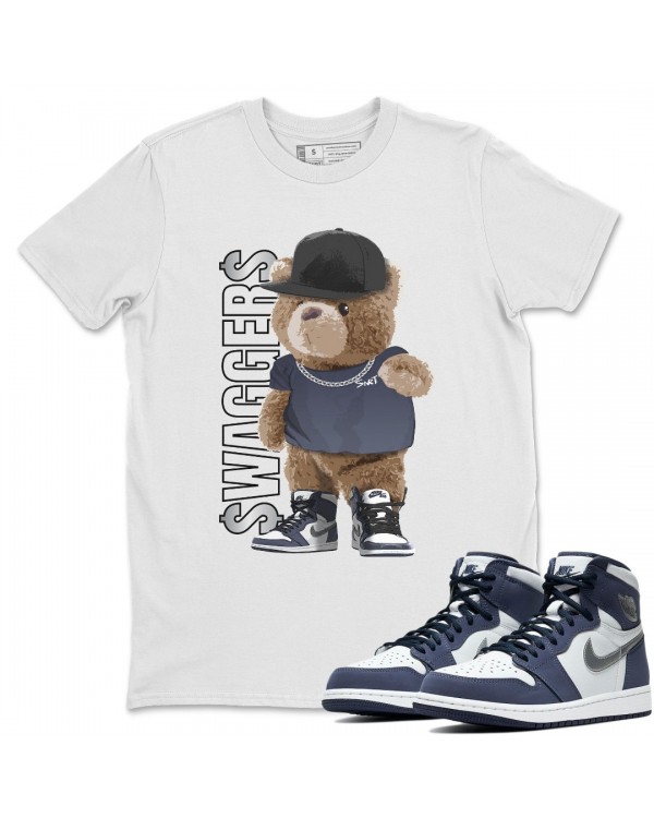 BEAR SWAGGERS T-SHIRT - AIR JORDAN 1 MIDNIGHT NAVY