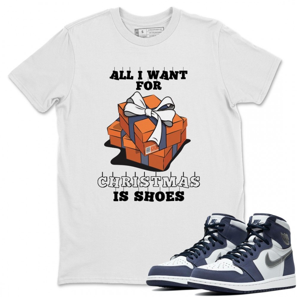 CHRISTMAS PRESENT T-SHIRT - AIR JORDAN 1 MIDNIGHT NAVY