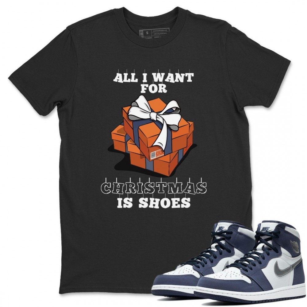 CHRISTMAS PRESENT T-SHIRT - AIR JORDAN 1 MIDNIGHT NAVY