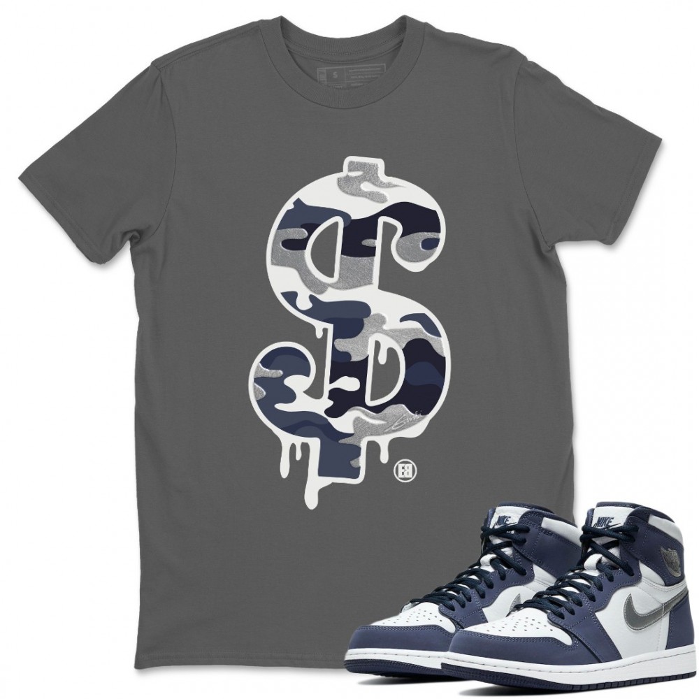 DOLLAR CAMO T-SHIRT - AIR JORDAN 1 MIDNIGHT NAVY