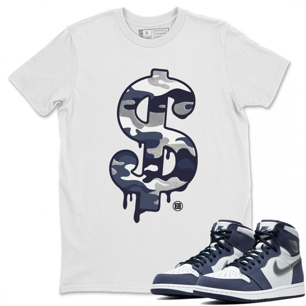 DOLLAR CAMO T-SHIRT - AIR JORDAN 1 MIDNIGHT NAVY