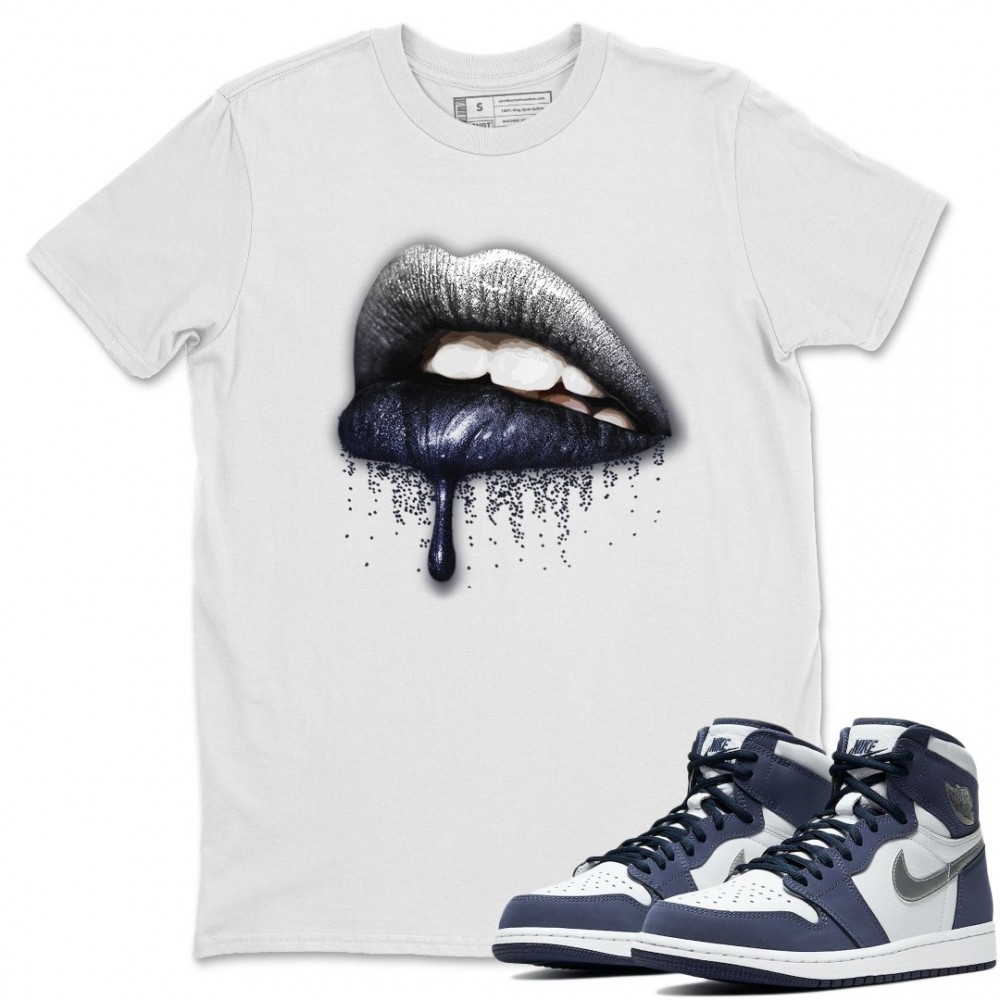 DRIPPING LIPS T-SHIRT - AIR JORDAN 1 MIDNIGHT NAVY