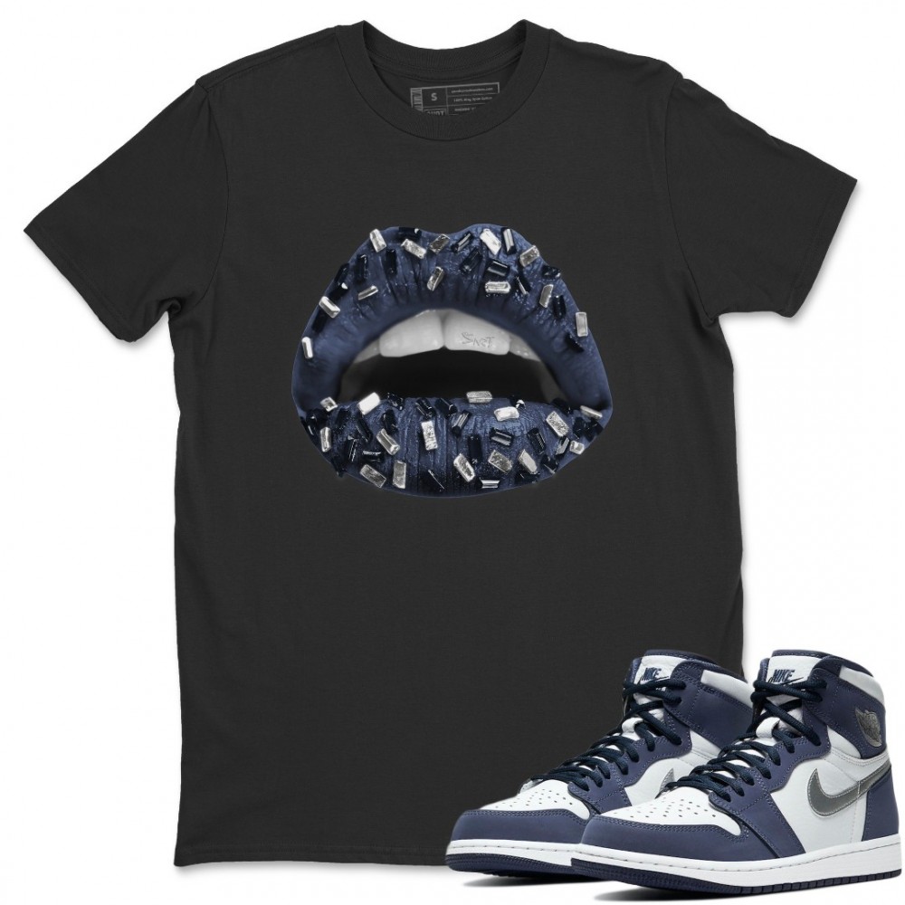 LIPS JEWEL T-SHIRT - AIR JORDAN 1 MIDNIGHT NAVY