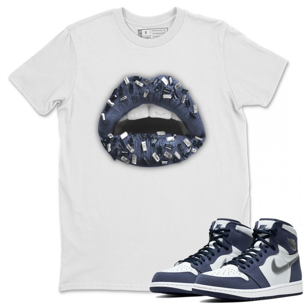 LIPS JEWEL T-SHIRT - AIR JORDAN 1 MIDNIGHT NAVY