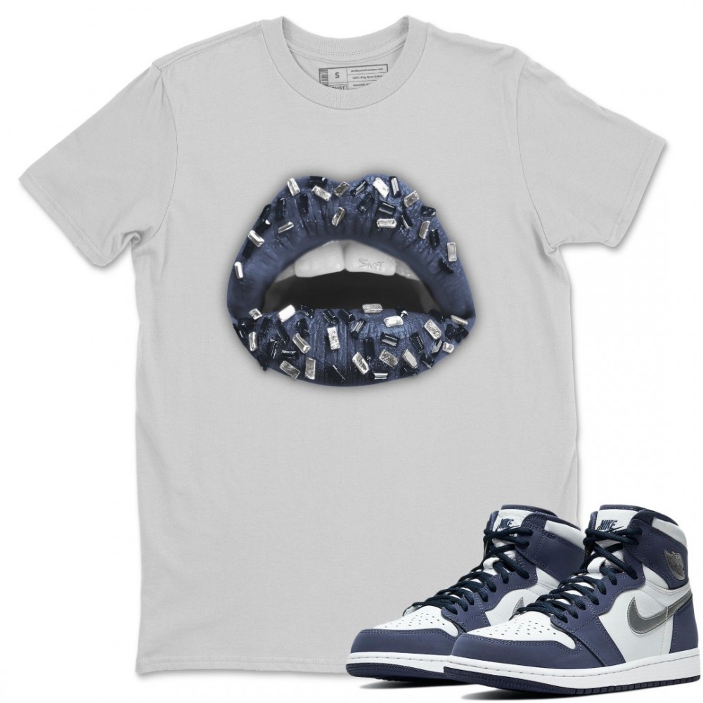 LIPS JEWEL T-SHIRT - AIR JORDAN 1 MIDNIGHT NAVY