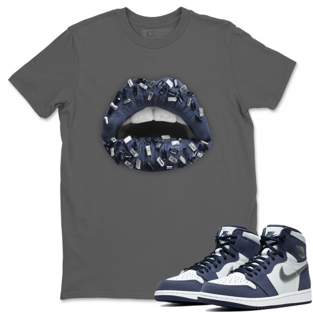 LIPS JEWEL T-SHIRT - AIR JORDAN 1 MIDNIGHT NAVY