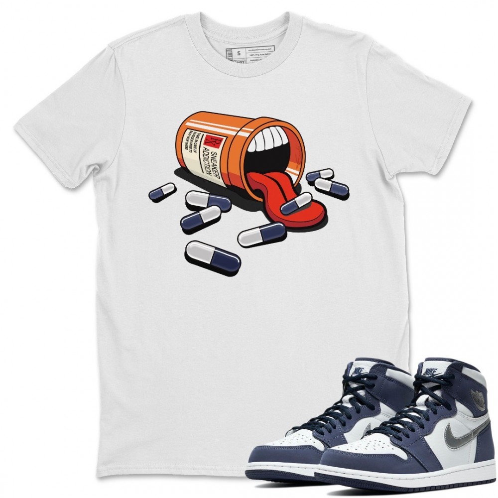 SNEAKER ADDICTION T-SHIRT - AIR JORDAN 1 MIDNIGHT NAVY