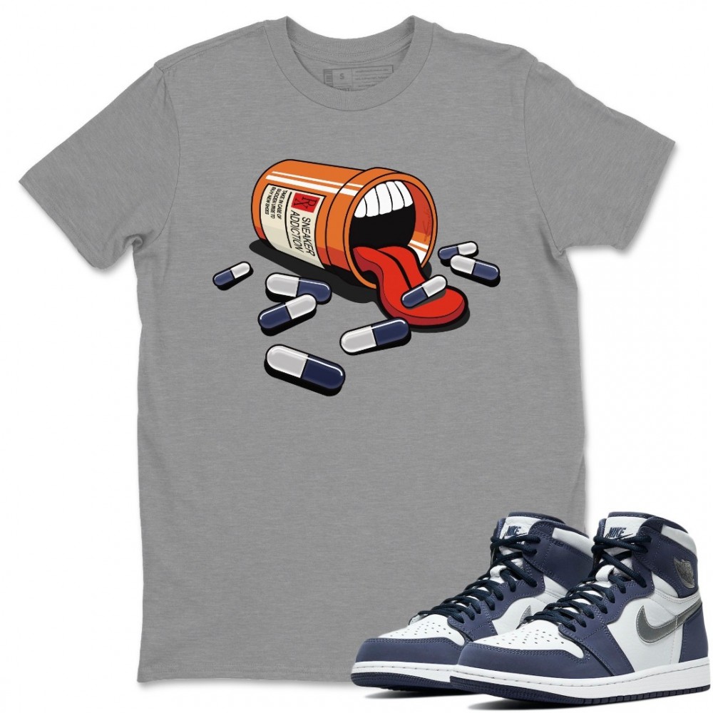 SNEAKER ADDICTION T-SHIRT - AIR JORDAN 1 MIDNIGHT NAVY