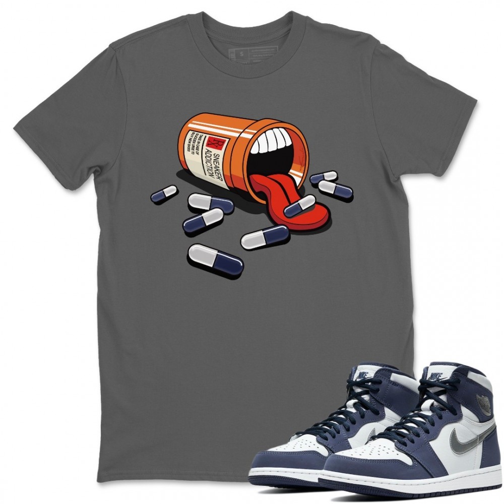 SNEAKER ADDICTION T-SHIRT - AIR JORDAN 1 MIDNIGHT NAVY