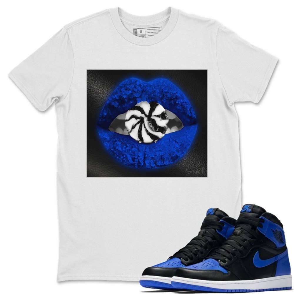 LIPS CANDY T-SHIRT - AIR JORDAN 1 ROYAL BLACK