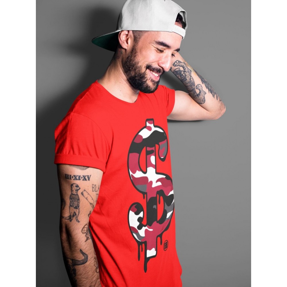 DOLLAR CAMO T-SHIRT - AIR JORDAN 1 SATIN RED