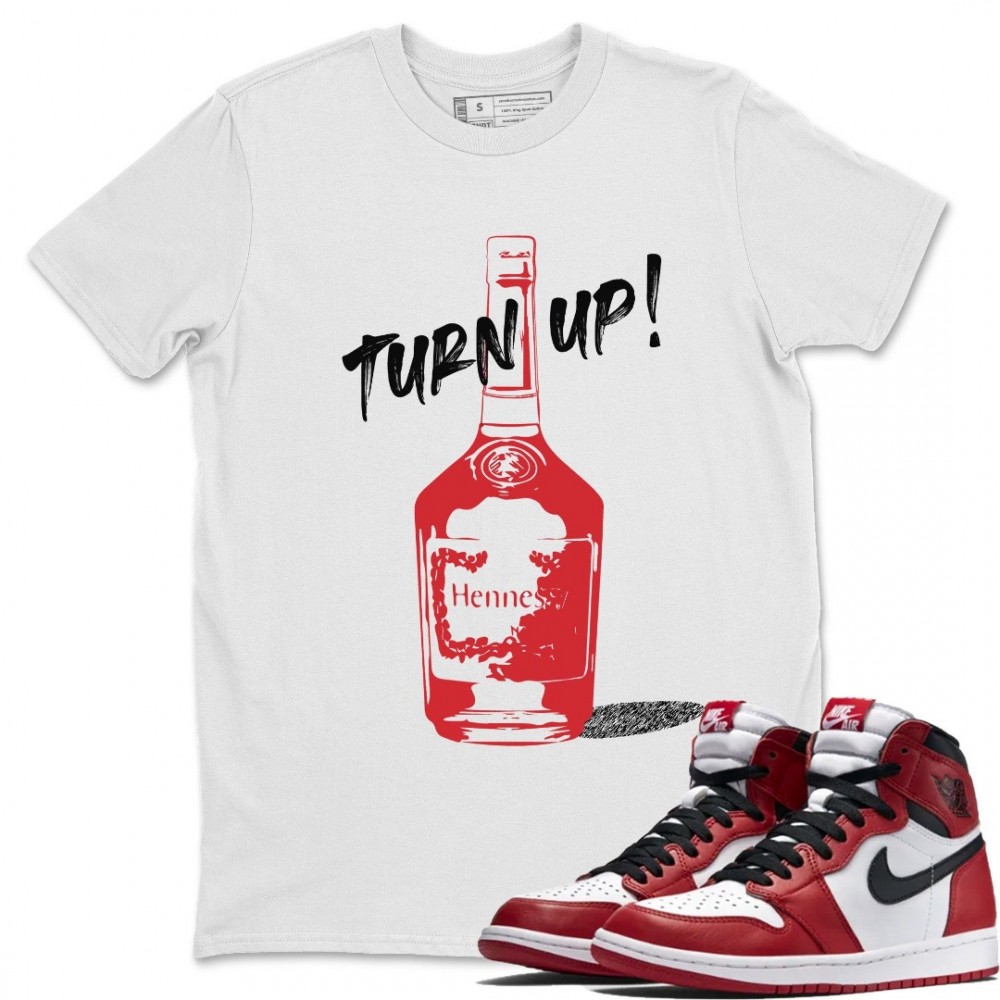 TURN UP T-SHIRT - AIR JORDAN 1 VARSITY RED CHICAGO