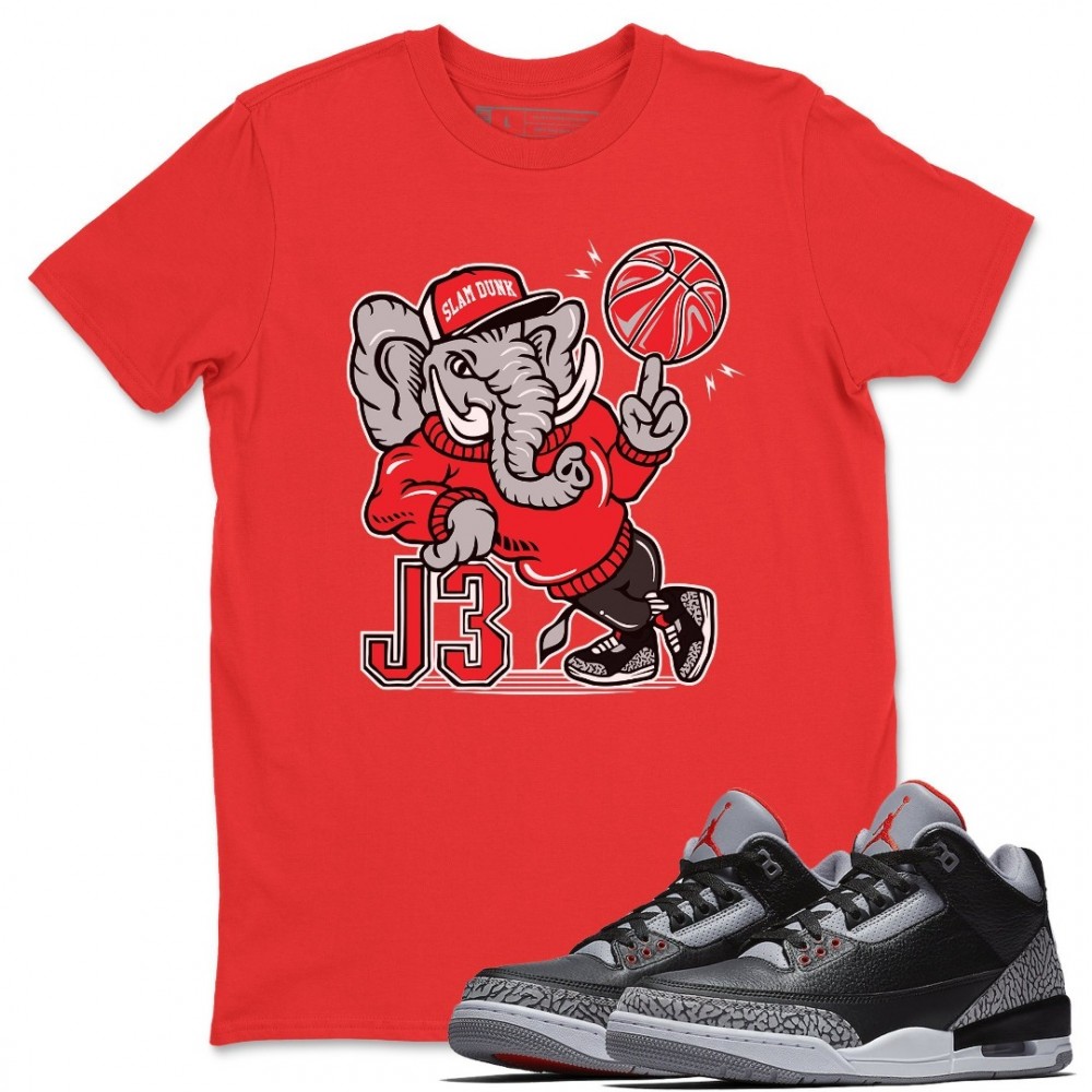 AJ3 ELEPHANT T-SHIRT - AIR JORDAN 3 BLACK CEMENT