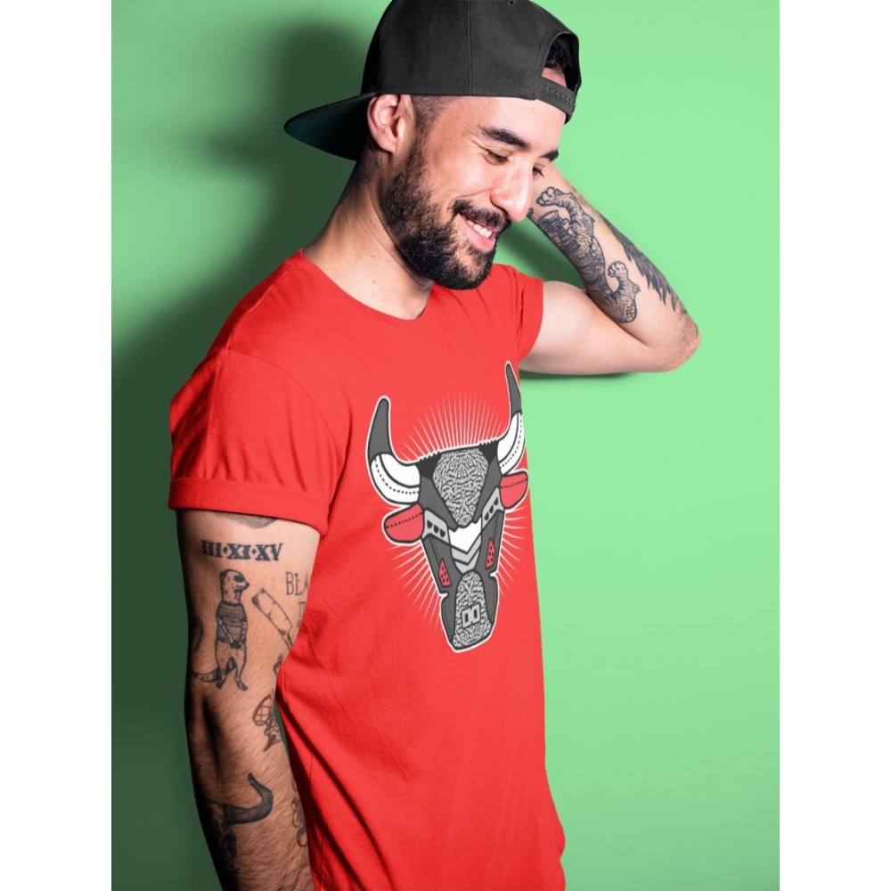 BULL HEAD T-SHIRT - AIR JORDAN 3 BLACK CEMENT