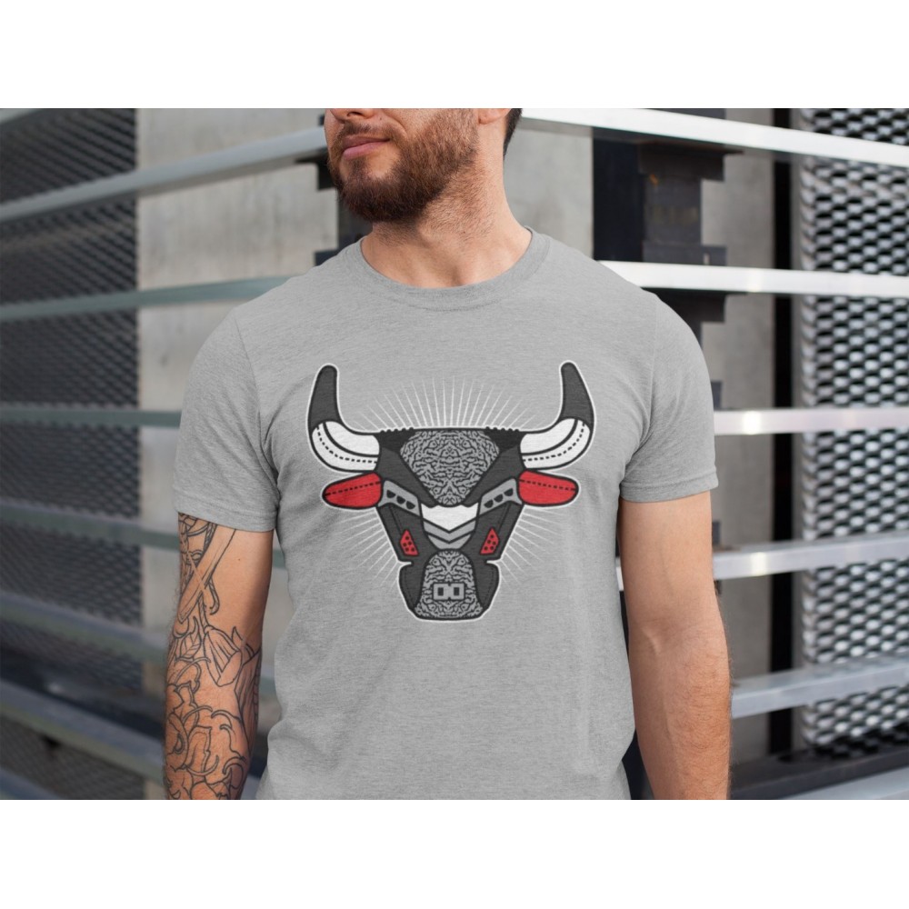 BULL HEAD T-SHIRT - AIR JORDAN 3 BLACK CEMENT