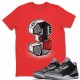 THREE STATUE T-SHIRT - AIR JORDAN 3 BLACK CEMENT