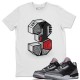 THREE STATUE T-SHIRT - AIR JORDAN 3 BLACK CEMENT