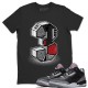 THREE STATUE T-SHIRT - AIR JORDAN 3 BLACK CEMENT