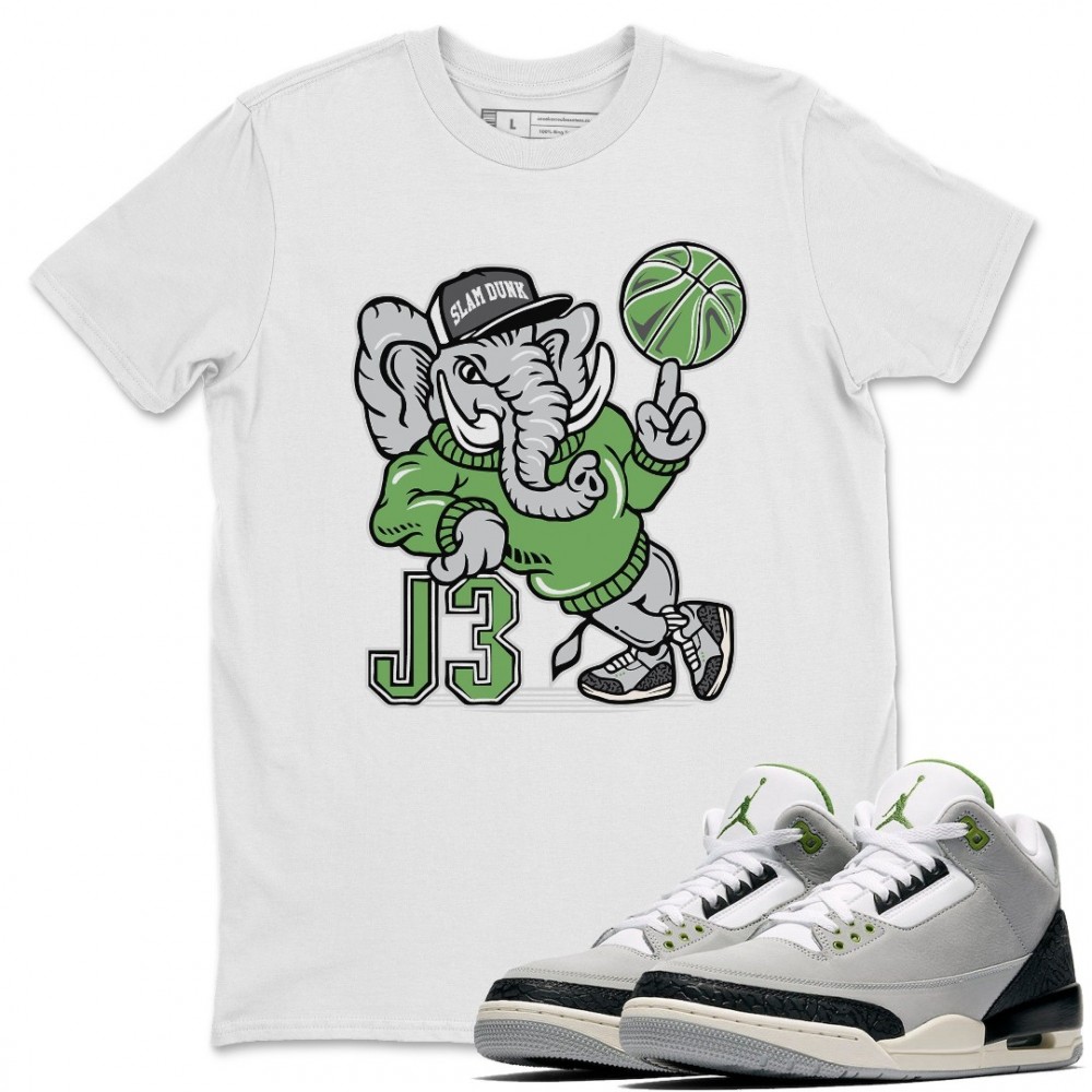 AJ3 ELEPHANT BLACK T-SHIRT - AIR JORDAN 3 CHLOROPHYLL