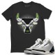 BULL HEAD BLACK T-SHIRT - AIR JORDAN 3 CHLOROPHYLL