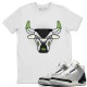 BULL HEAD BLACK T-SHIRT - AIR JORDAN 3 CHLOROPHYLL