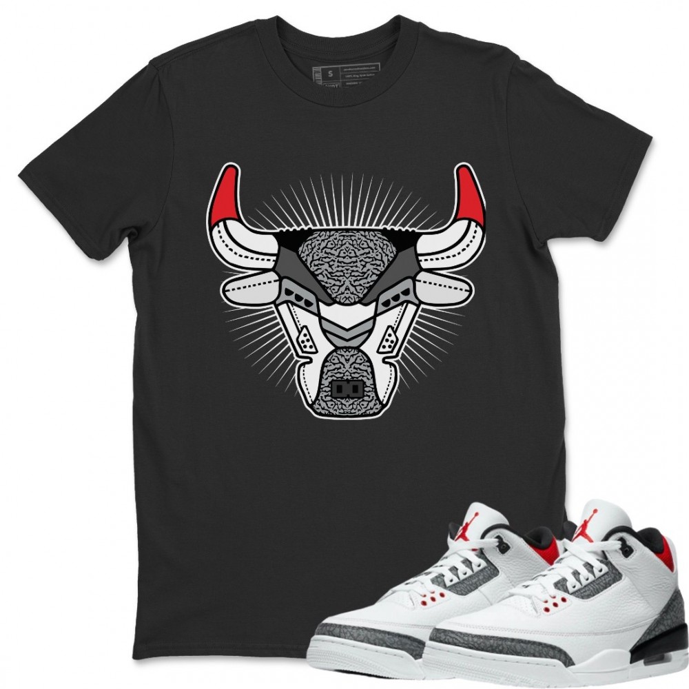 BULL HEAD T-SHIRT - AIR JORDAN 3 SE DENIM FIRE RED