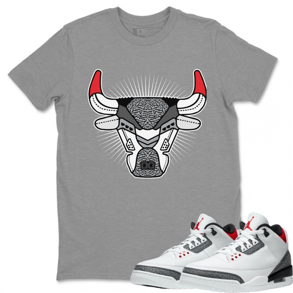 BULL HEAD T-SHIRT - AIR JORDAN 3 SE DENIM FIRE RED