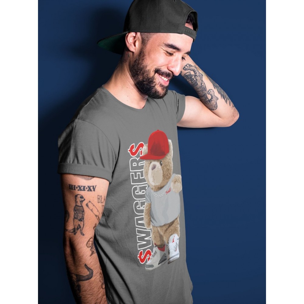 BEAR SWAGGERS T-SHIRT - AIR JORDAN 3 SE DENIM FIRE RED