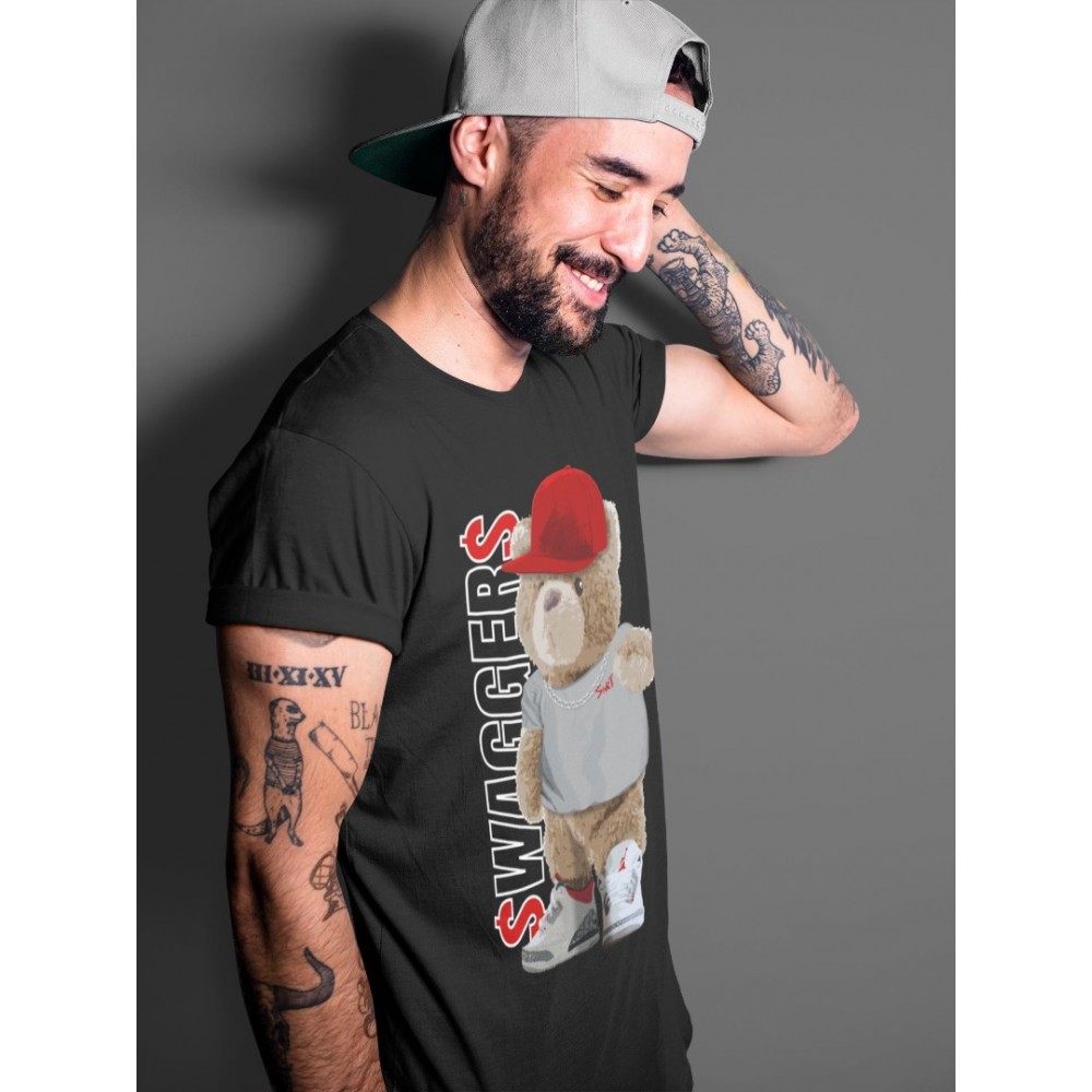 BEAR SWAGGERS T-SHIRT - AIR JORDAN 3 SE DENIM FIRE RED