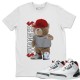 BEAR SWAGGERS T-SHIRT - AIR JORDAN 3 SE DENIM FIRE RED