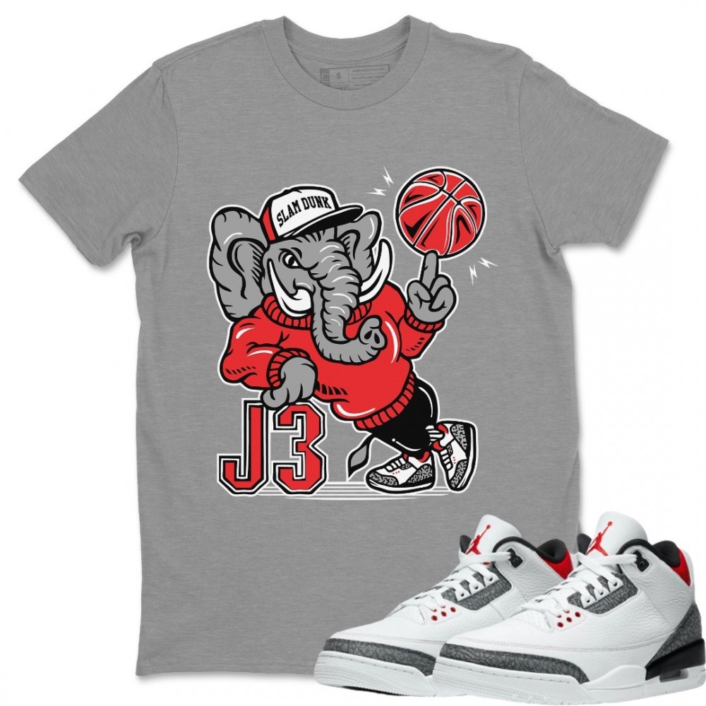 ELEPHANT T-SHIRT - AIR JORDAN 3 SE DENIM FIRE RED