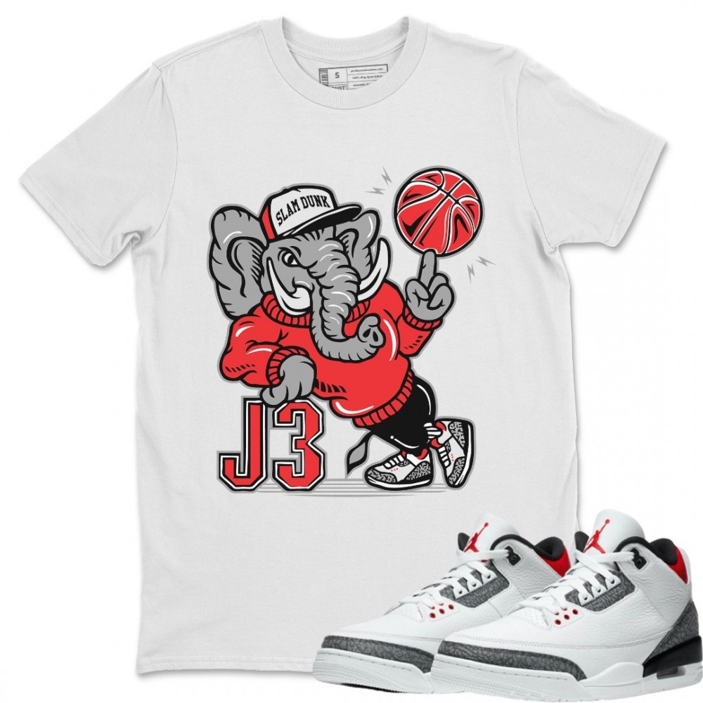 ELEPHANT T-SHIRT - AIR JORDAN 3 SE DENIM FIRE RED