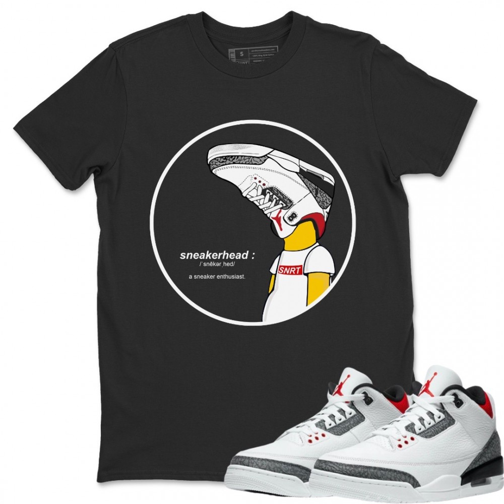 SNEAKERHEAD T-SHIRT - AIR JORDAN 3 SE DENIM FIRE RED