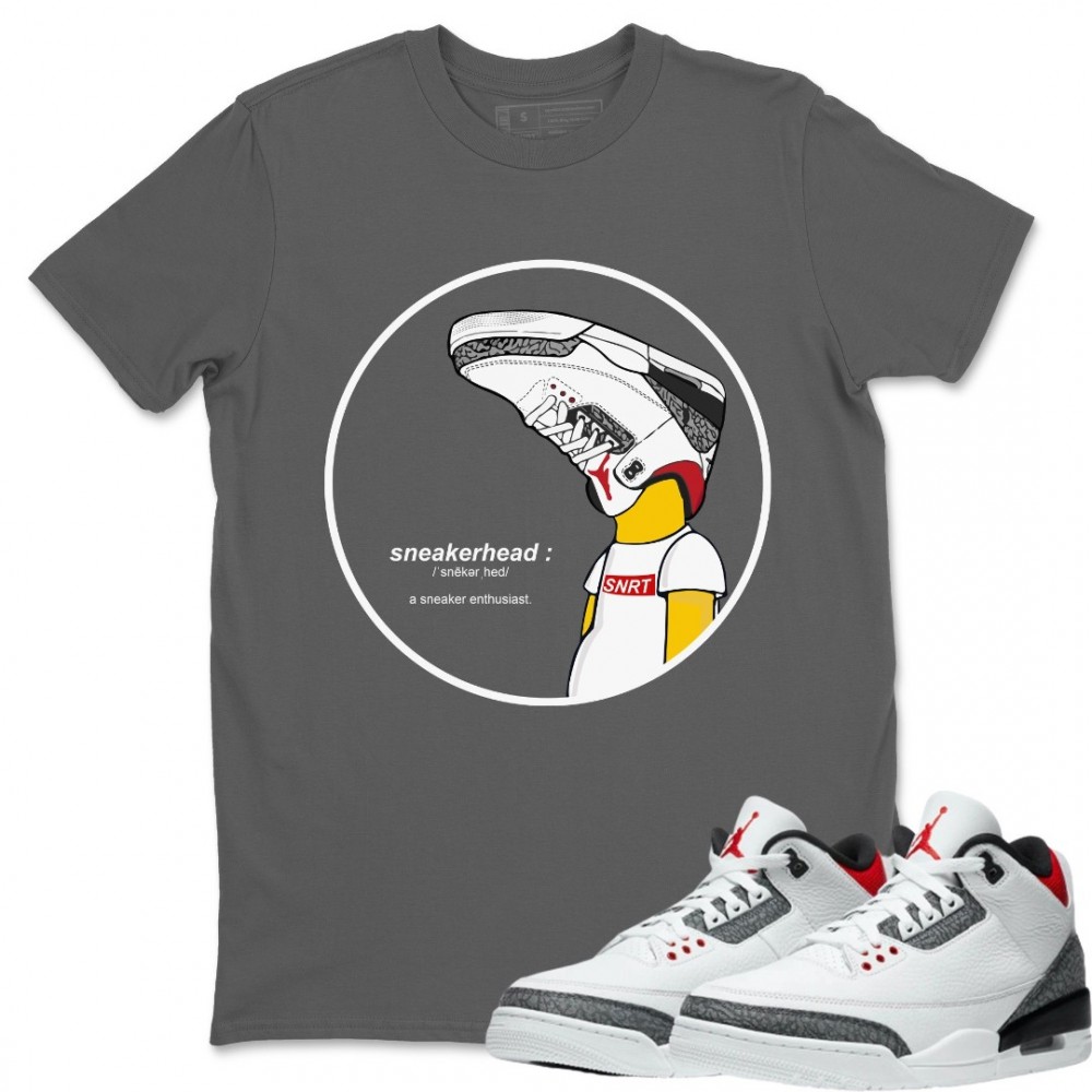 SNEAKERHEAD T-SHIRT - AIR JORDAN 3 SE DENIM FIRE RED