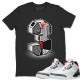 THREE STATUE T-SHIRT - AIR JORDAN 3 SE DENIM FIRE RED