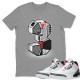 THREE STATUE T-SHIRT - AIR JORDAN 3 SE DENIM FIRE RED