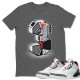 THREE STATUE T-SHIRT - AIR JORDAN 3 SE DENIM FIRE RED