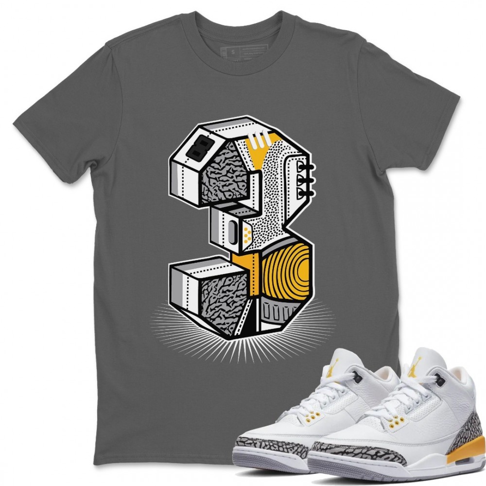 THREE STATUE T-SHIRT - AIR JORDAN 3 LASER ORANGE