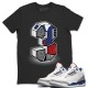 THREE STATUE T-SHIRT - AIR JORDAN 3 TRUE BLUE