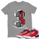 THREE STATUE RED T-SHIRT - AIR JORDAN 3 UNITE