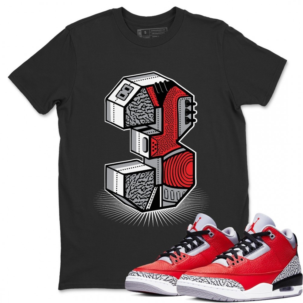 THREE STATUE RED T-SHIRT - AIR JORDAN 3 UNITE