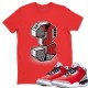 THREE STATUE RED T-SHIRT - AIR JORDAN 3 UNITE