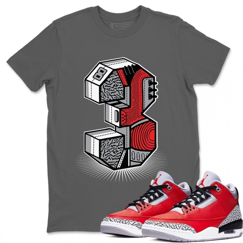 THREE STATUE RED T-SHIRT - AIR JORDAN 3 UNITE