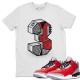 THREE STATUE RED T-SHIRT - AIR JORDAN 3 UNITE