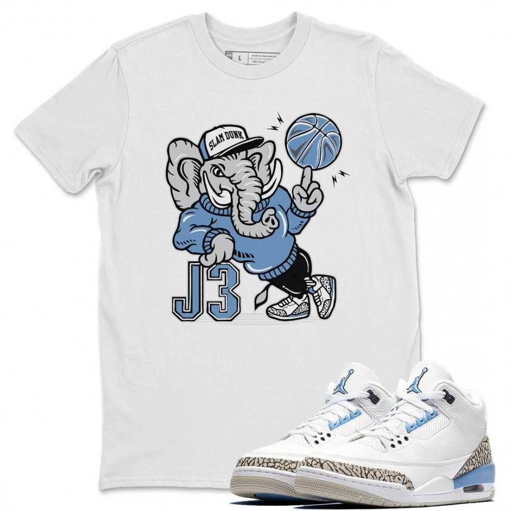 AJ3 ELEPHANT T-SHIRT - AIR JORDAN 3 VALOR BLUE UNC