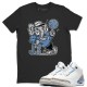 AJ3 ELEPHANT T-SHIRT - AIR JORDAN 3 VALOR BLUE UNC