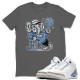 AJ3 ELEPHANT T-SHIRT - AIR JORDAN 3 VALOR BLUE UNC