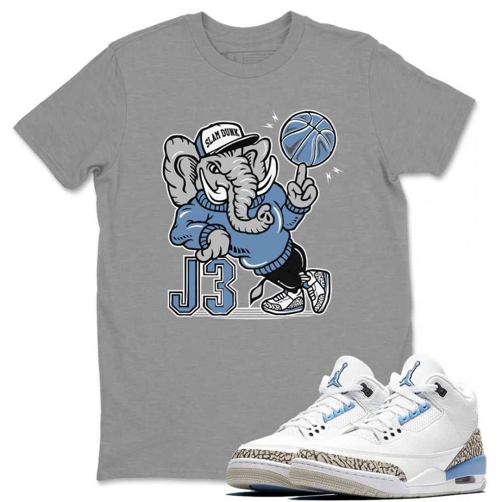 AJ3 ELEPHANT T-SHIRT - AIR JORDAN 3 VALOR BLUE UNC