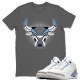 BULL HEAD T-SHIRT - AIR JORDAN 3 VALOR BLUE