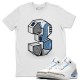 THREE STATUE T-SHIRT - AIR JORDAN 3 VALOR BLUE UNC